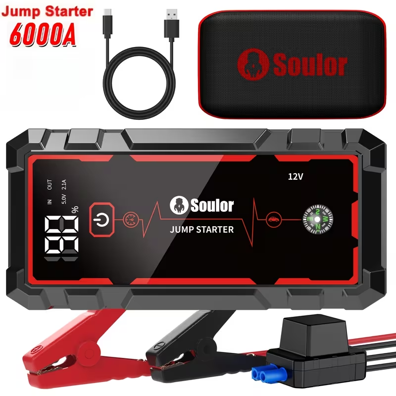 Car Battery Jump Starter, UltraSafe 3000A 12V Lithium Battery Booster Pack Portable Jump Box