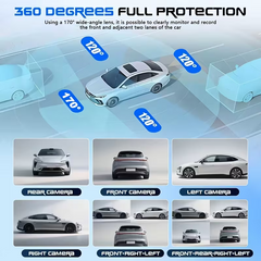 Dual Camera Car Dash Cam, Front 1080P Built-in Display with Infrared Night Vision