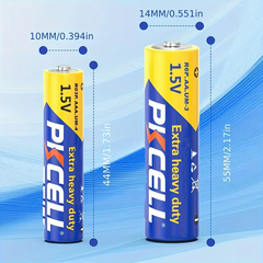 TM-0168 | PKCELL AAA+AA 80 Combo Pack Batteries, 1.5V Carbon Battery