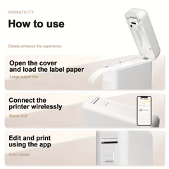 TM-0140 | Mini Wireless Thermal Label Printer Bluetooth Sticker Printer
