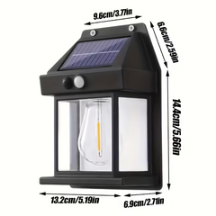 TM-0170 | Outdoor Solar Lights Lamps for Exterior Wall with IP44 with Motion Sensor - 3 Lighting Modes
