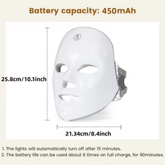 TM-0144 | LED Face Mask Light Therapy, 7 Color Photon Treatment