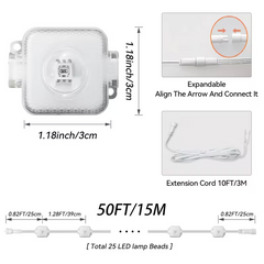 TM-0165 | tamACX™ Outdoor Permanent Light, APP Voice Control, RGB Smart Rainbow Light 50ft