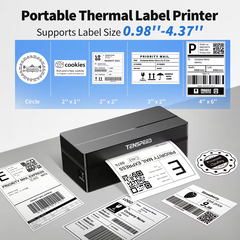 TM-0232 | TENSPEED RP425 Thermal Label Printer Wireless 203DPI iPhone Android Windows