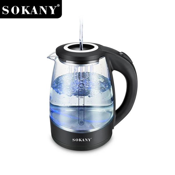 TM-0022 | SOKANY High Borosilicate Glass Electric Kettle SK-09067 1500W 1.8L