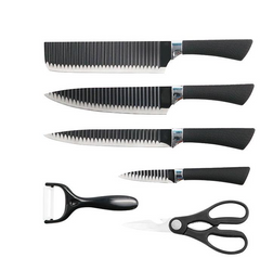 High End 6-Piece Stainless Steel Kitchen Knife Set Non-Stick Coating