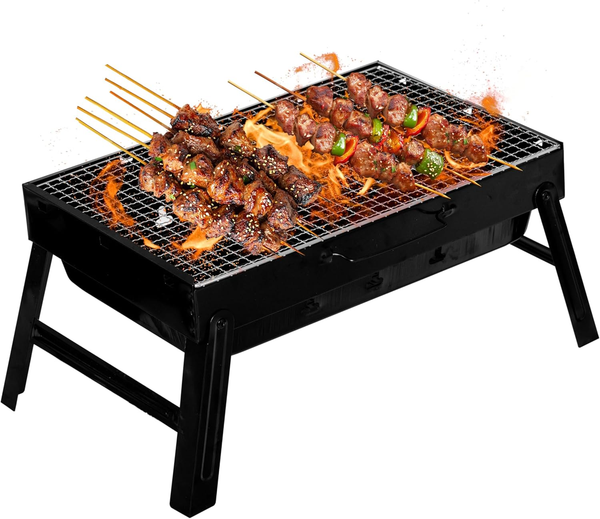 Portable Charcoal Stainless Steel BBQ Grill  - Foldable