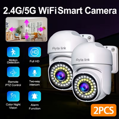 TM-0184 | (2Pack) 360° Pan/Tilt FHD Wireless Indoor 2 Way Audio Security Camera