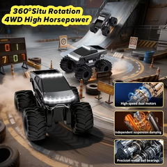 TM-0242 | Terrain Monster Truck RC Toy 2.4GHz 4WD Off-Road Car LED Lights Large Wheels