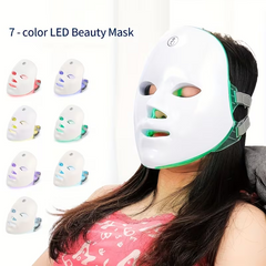 TM-0144 | LED Face Mask Light Therapy, 7 Color Photon Treatment