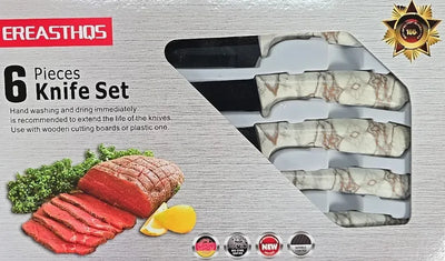 TM-0024 | Knife Set 6 Pcs - (Marble Handle)