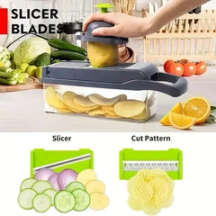 16 in 1 Multifunctional Vegetable Chopper Handle Food Grate Vegetable Slicer