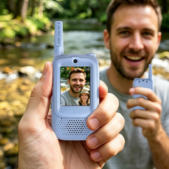 Video Walkie Talkie with 4 Funny Voice Effects, No WiFi Needed, Long Range 600FT Outdoor