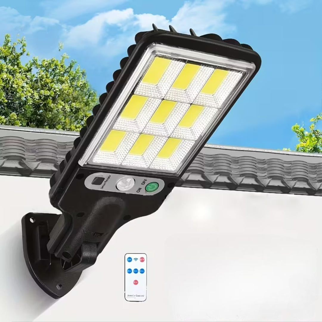 Outdoor LED Solar Street Light, Waterproof Solar Security Wall Light with Remote Control